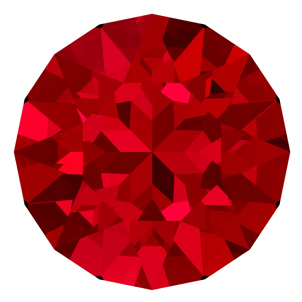 1028 & 1088 Swarovski Chaton & Round Stones, Scarlet (276)