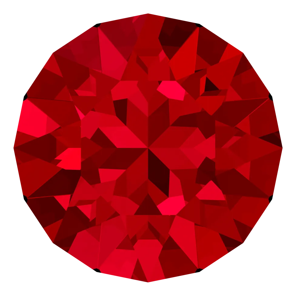 1028 & 1088 Swarovski Chaton & Round Stones, Scarlet (276)