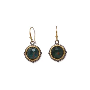 12mm Bloodstones Drop Earrings