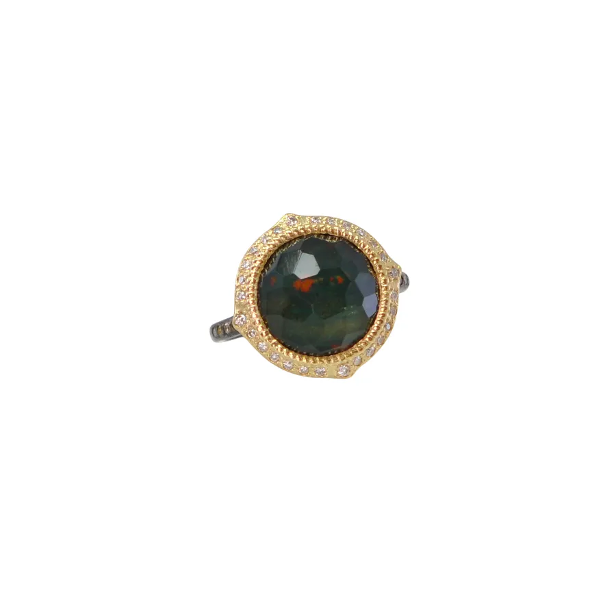 12mm Round Bloodstone Ring