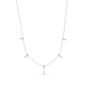 14K Gold 5 Diamond Bars Necklace by Alexis Jae