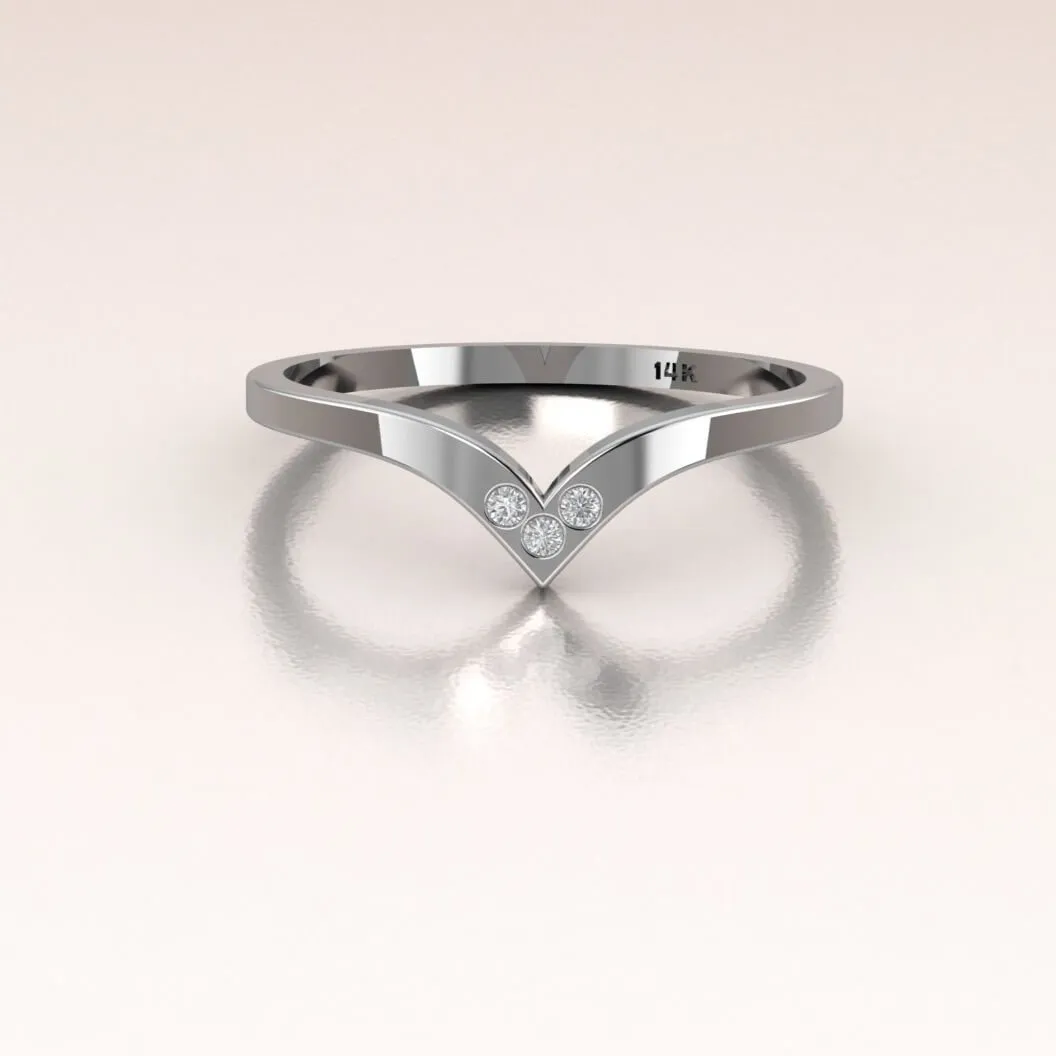 14K Gold Past Present Future Ring