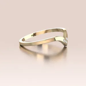 14K Gold Past Present Future Ring