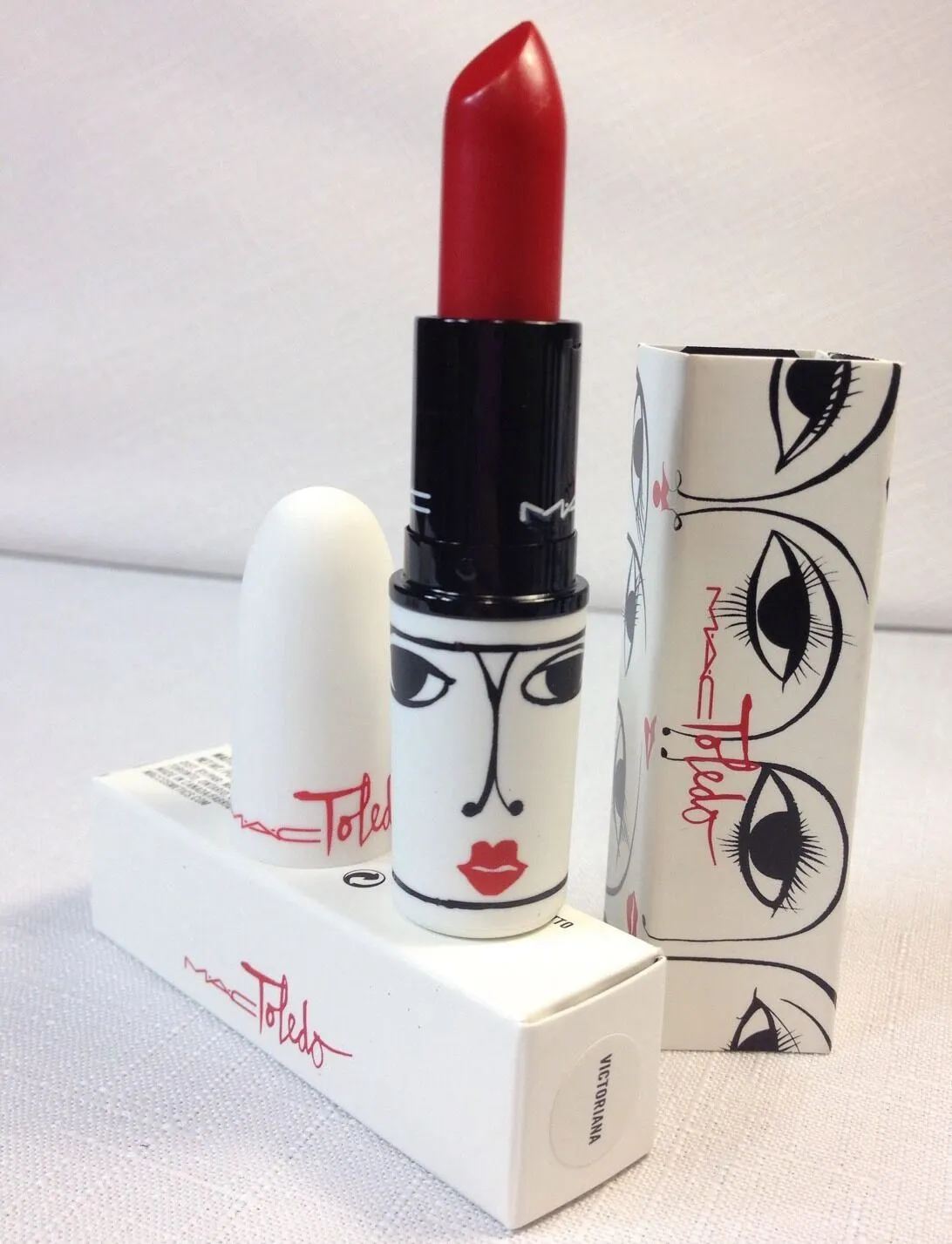 2 BNIB MAC Toledo Collection Sin Lipstick (matte) & Lipglass w/receipt Deep Red