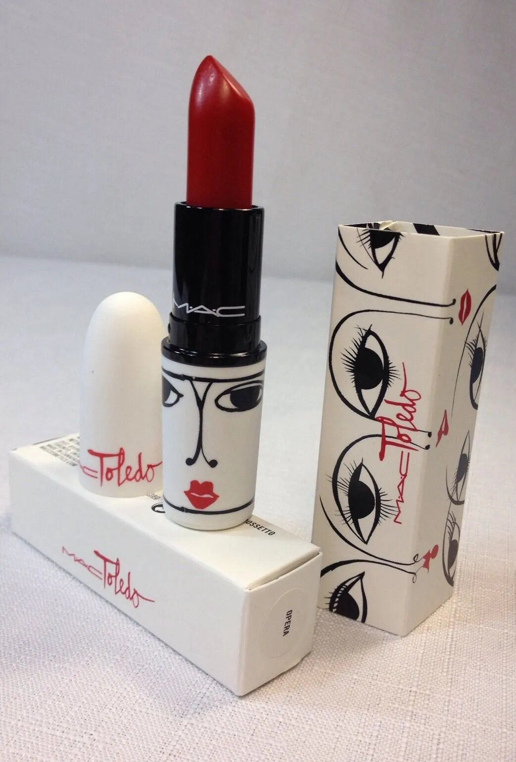 2 BNIB MAC Toledo Collection Sin Lipstick (matte) & Lipglass w/receipt Deep Red