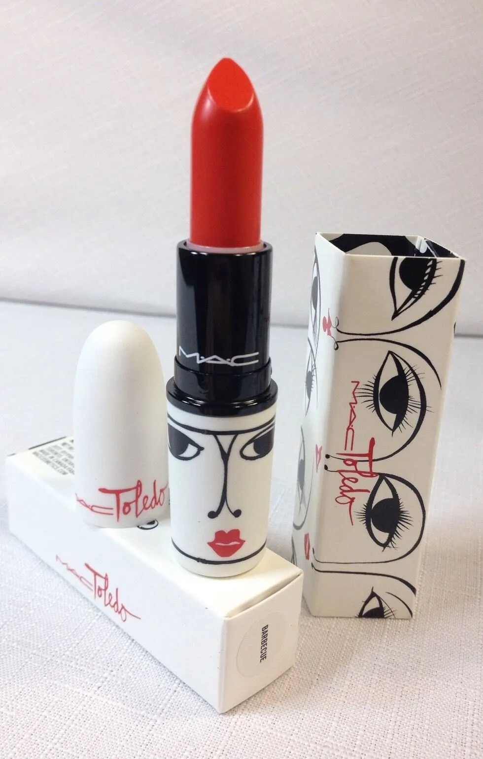 2 BNIB MAC Toledo Collection Sin Lipstick (matte) & Lipglass w/receipt Deep Red