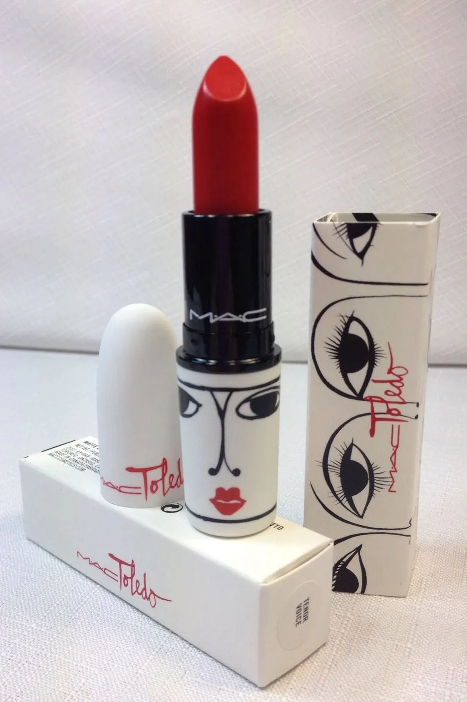 2 BNIB MAC Toledo Collection Sin Lipstick (matte) & Lipglass w/receipt Deep Red