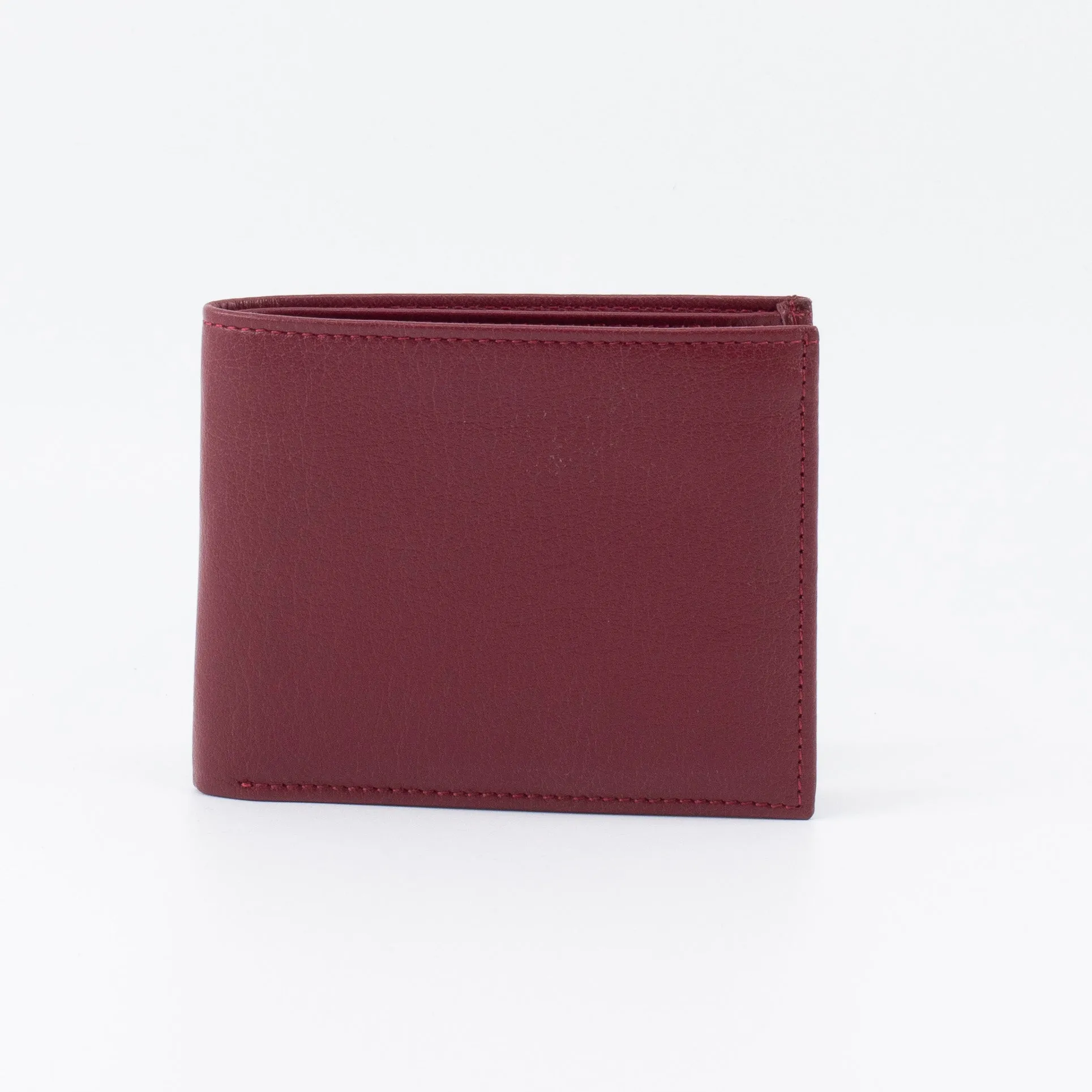 A Bifold, Premium Leather Wallet (Burgundy)