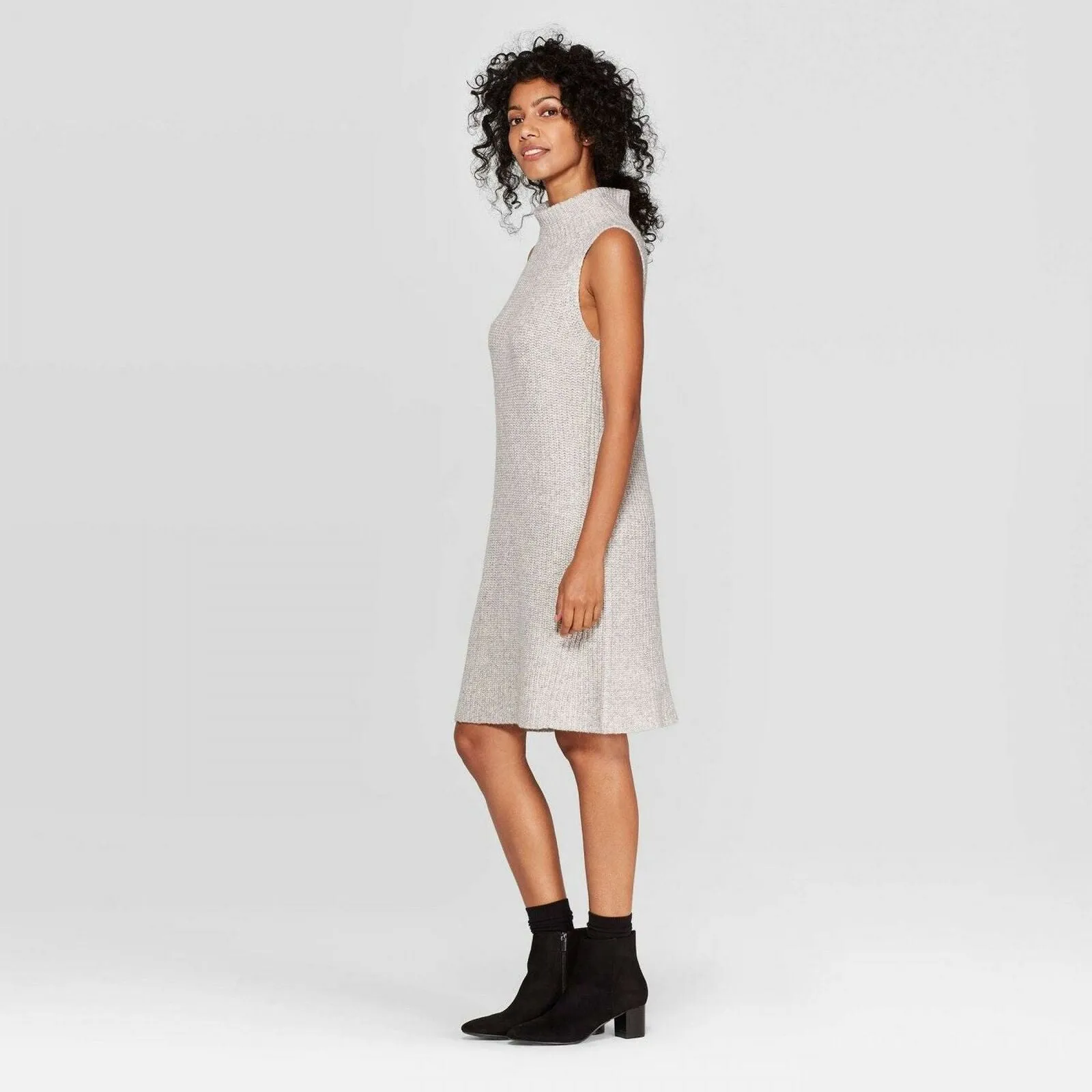 A New Day Women's Casual Fit Sleeveless Mock Turtleneck Sweater Dress