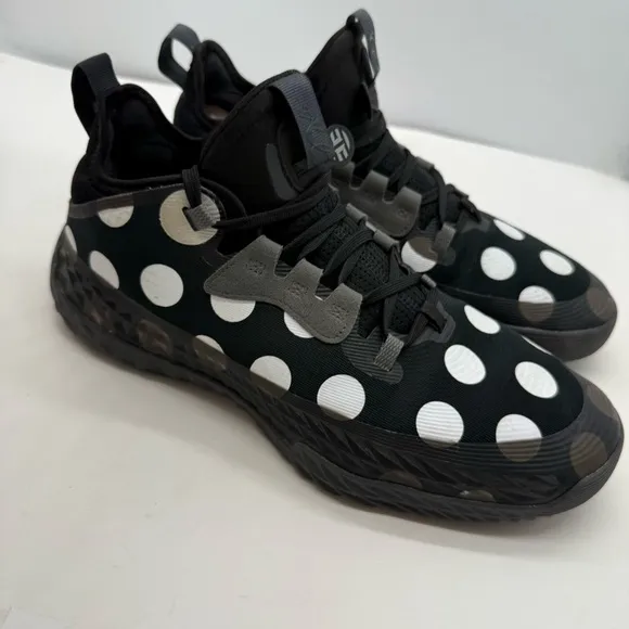 Adidas Harden Vol 5 Mens 11 Polka Dot Basketball Shoe Sneaker Black/White H68597