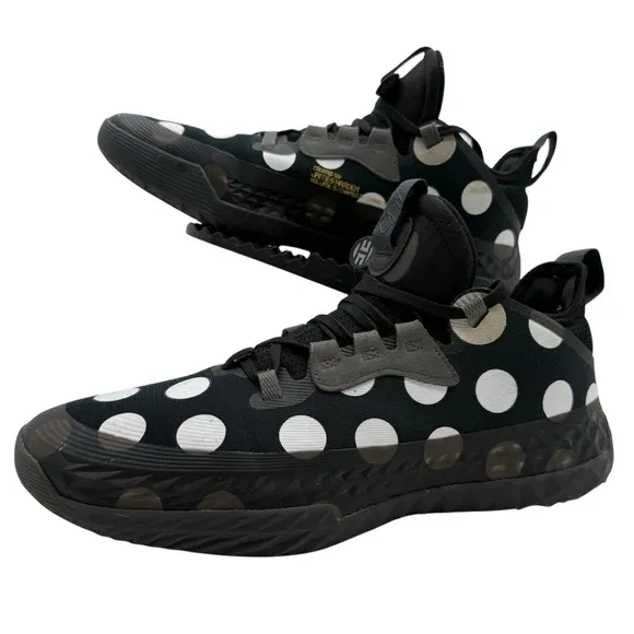 Adidas Harden Vol 5 Mens 11 Polka Dot Basketball Shoe Sneaker Black/White H68597