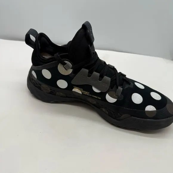 Adidas Harden Vol 5 Mens 11 Polka Dot Basketball Shoe Sneaker Black/White H68597