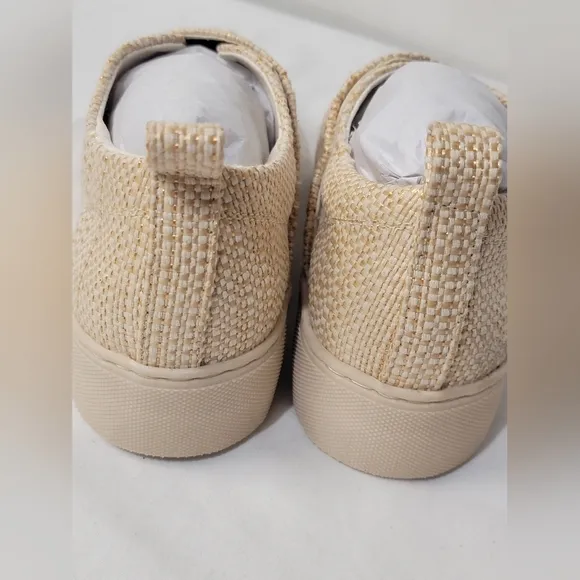 Aerosoles Brighton Sand Raffia Sneaker Slip On Womens Size 6