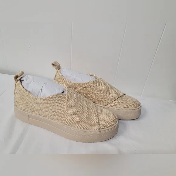 Aerosoles Brighton Sand Raffia Sneaker Slip On Womens Size 6