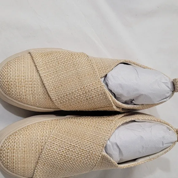 Aerosoles Brighton Sand Raffia Sneaker Slip On Womens Size 6