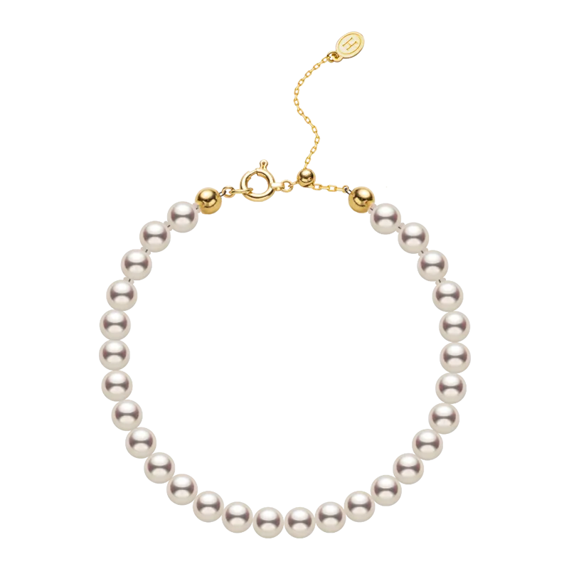 Akoya Pearl 18K Gold Classic Pearl Strand Bracelet