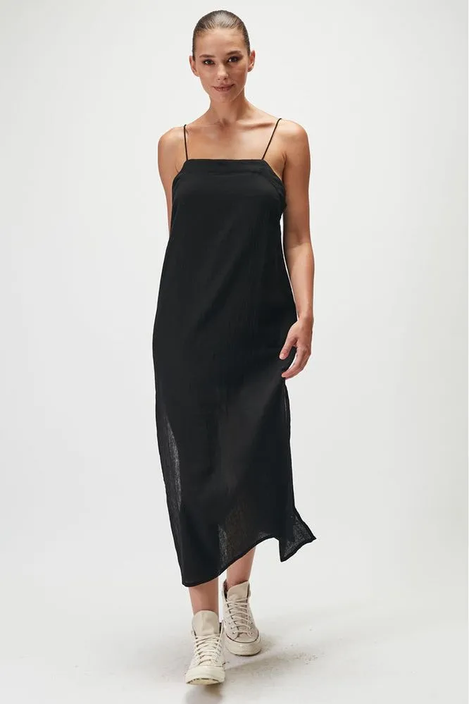 AMALIA SPLIT DRESS - BLACK
