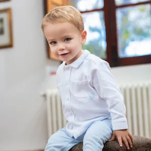 AW19 Tutto Piccolo Boys White Shirt 7010