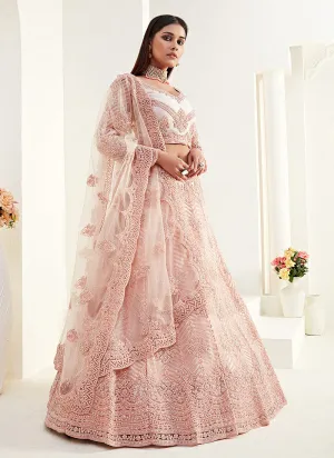 Baby Pink Designer Wedding Lehenga Choli