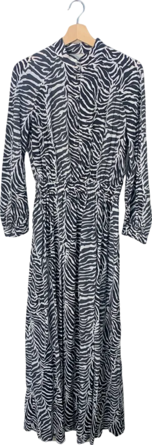 Baia Black and White Zebra Print Tallat Dress UK 12