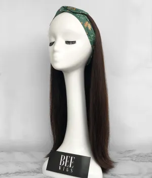 Band Fall Sheitel | Long Straight Natrual Hair Half Sheitel Wig