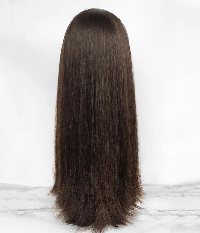 Band Fall Sheitel | Long Straight Natrual Hair Half Sheitel Wig