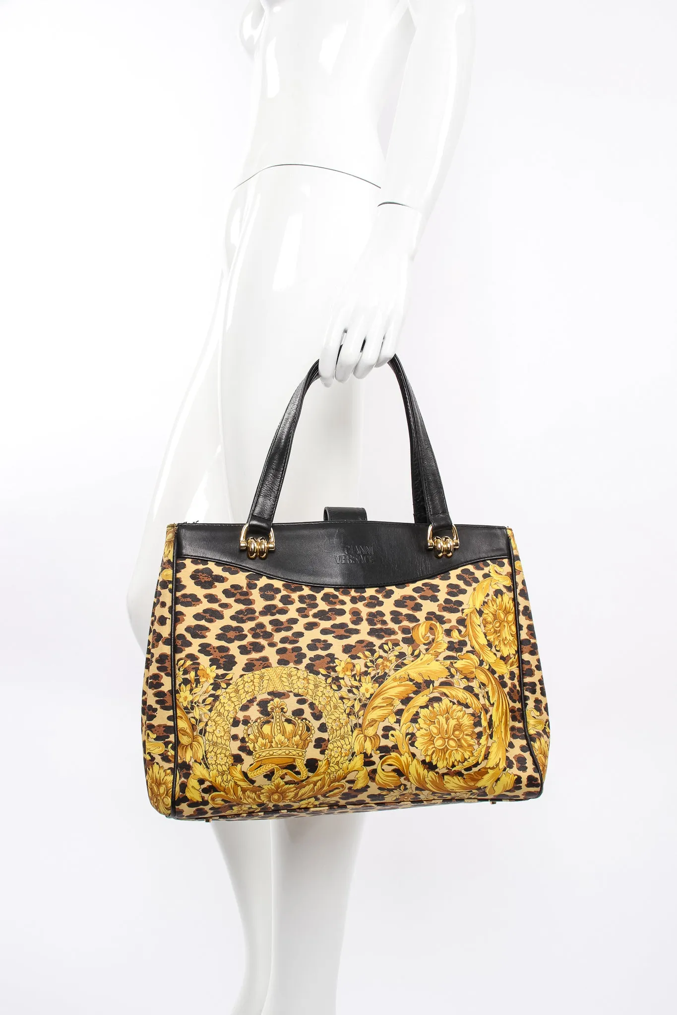 Baroque Leopard Print Tote