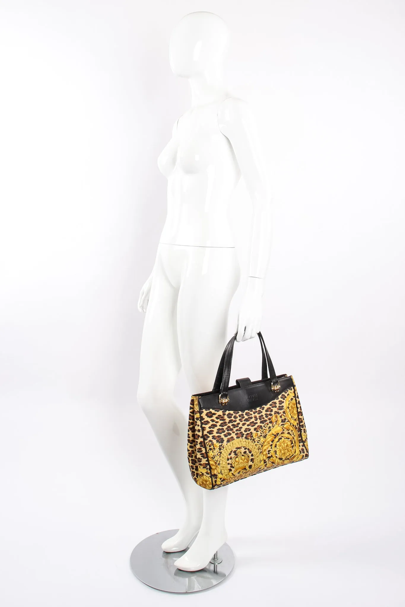 Baroque Leopard Print Tote