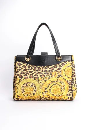 Baroque Leopard Print Tote
