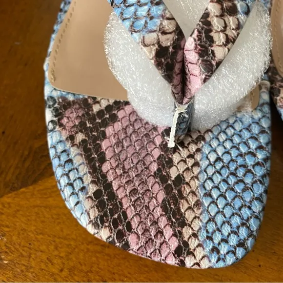 BCBGeneration Tabina Snakeskin Sandal Heels