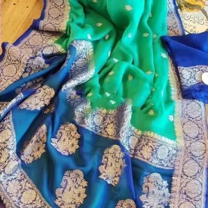 Beautiful Banarasi Khaddi Georgette Saree