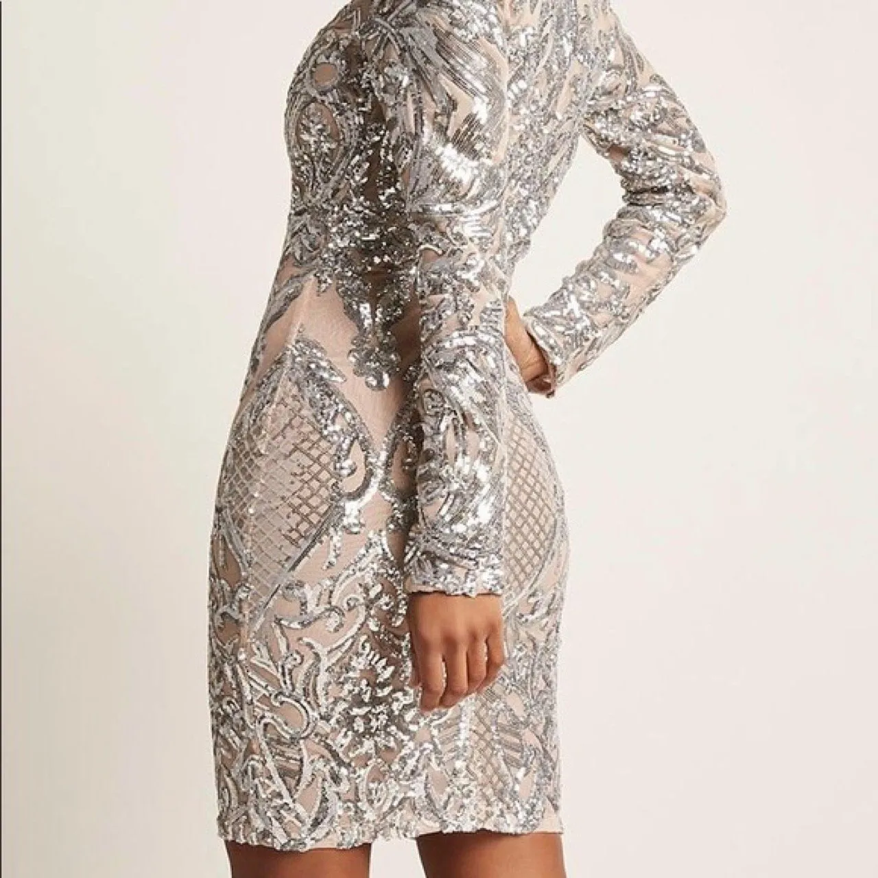 Beyonce Sequin Nude Dress