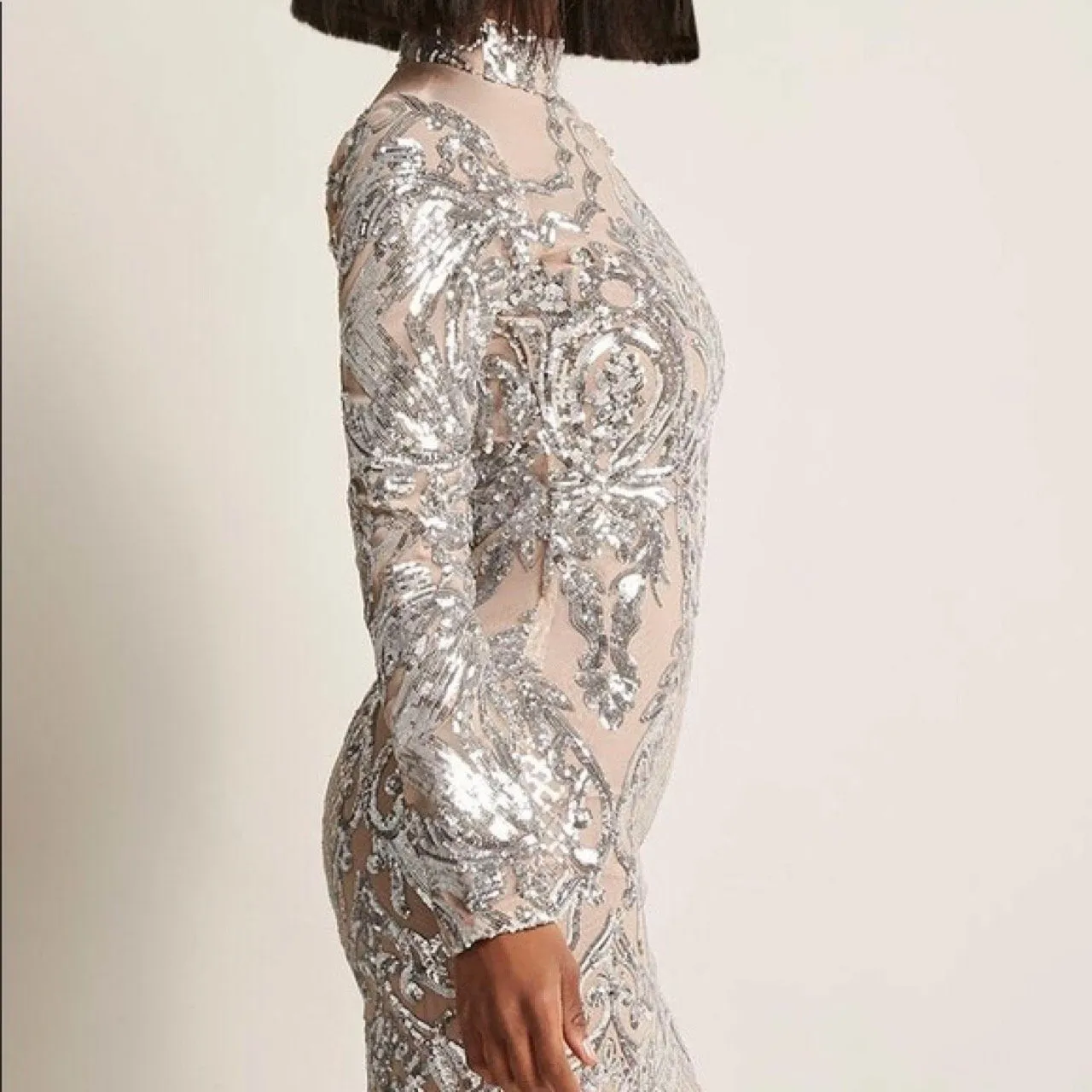 Beyonce Sequin Nude Dress