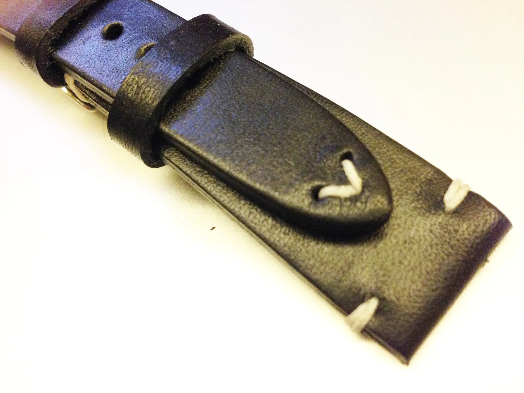 Black Leather Watch Strap 18mm, 19mm, 20mm, Mens wrist watch band replacement, Leather Watch Bands, Christmas Gift idea