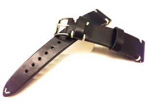 Black Leather Watch Strap 18mm, 19mm, 20mm, Mens wrist watch band replacement, Leather Watch Bands, Christmas Gift idea