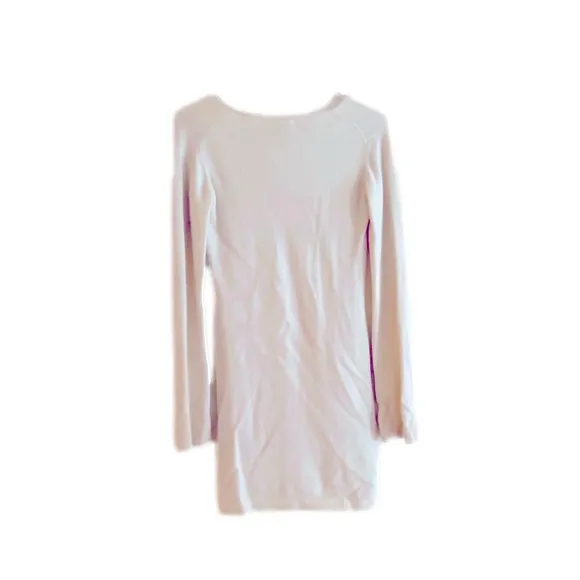 Bloomingdale’s 100% Cashmere Long Sleeved Sweater Dress, Cream, Size Small