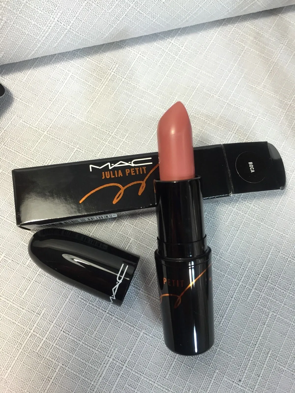 BNIB MAC JULIA PETIT 5pc Lipstick Blush Lipglass Linda Boca Acai Red w/receipt