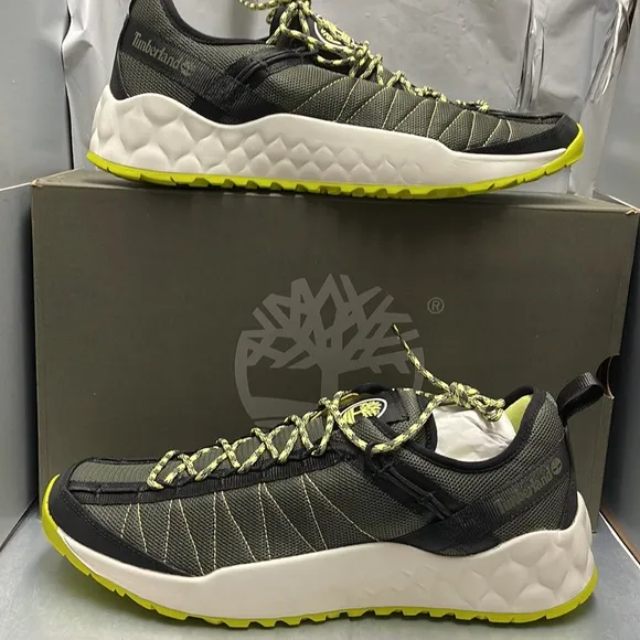 BNWT Timberland Men's Solar Wave Low-Top Sneak Dark Green Mesh