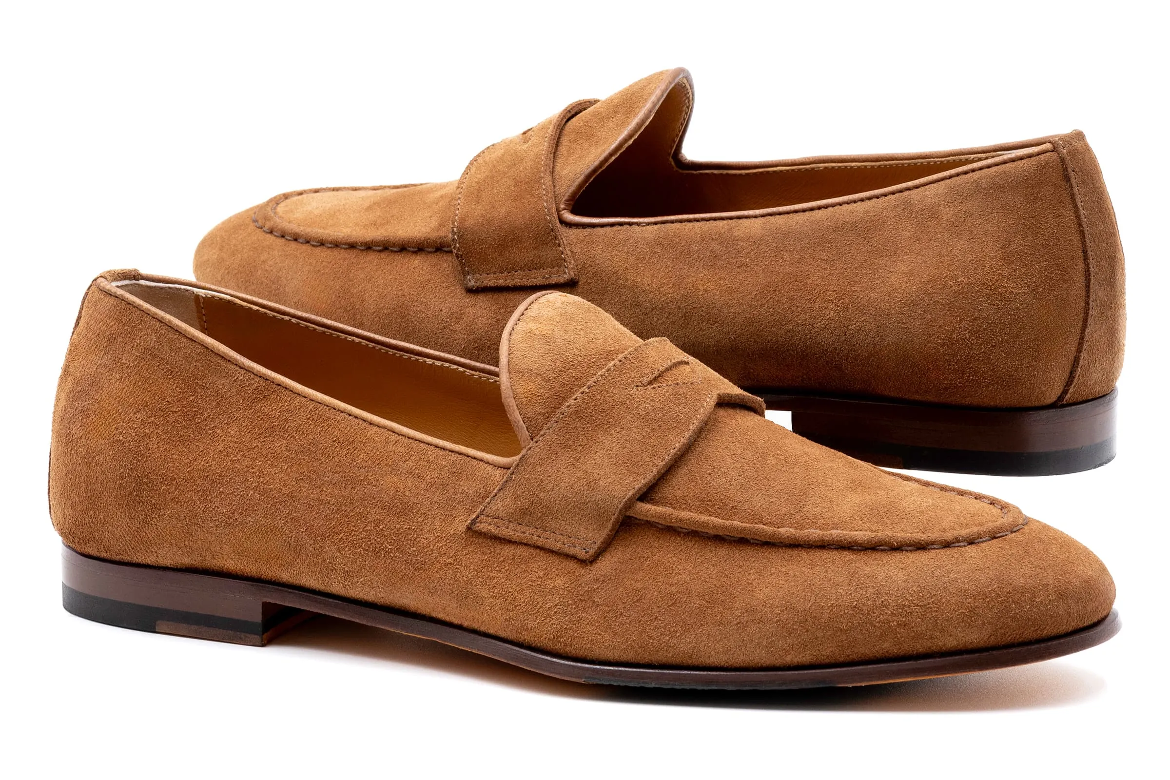 Bologna Italian Suede Loafers - Whiskey