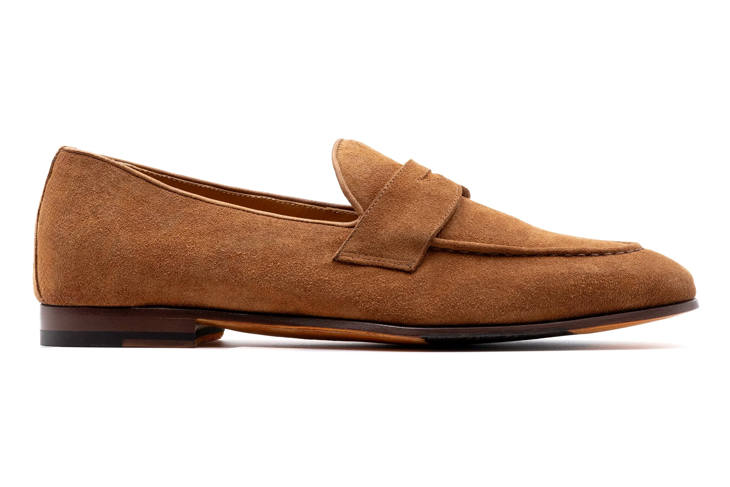 Bologna Italian Suede Loafers - Whiskey