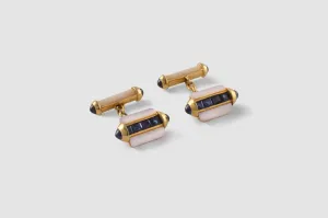 Cartier Mother of Pearl Sapphire Cufflinks