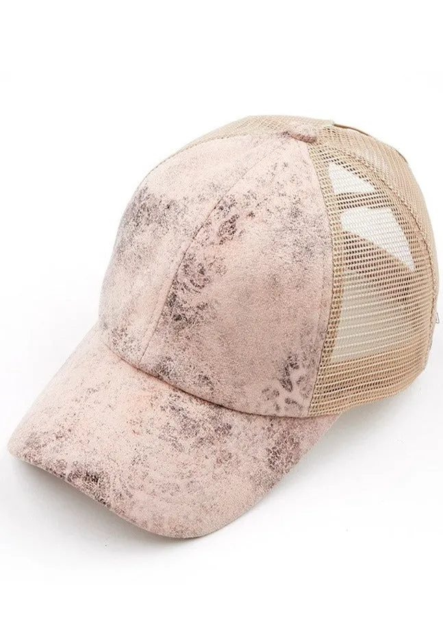 CC Faux Leather Criss Cross Cap
