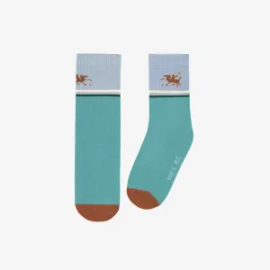 Chaussettes turquoise et bleu, enfant || Turquoise and blue socks, child