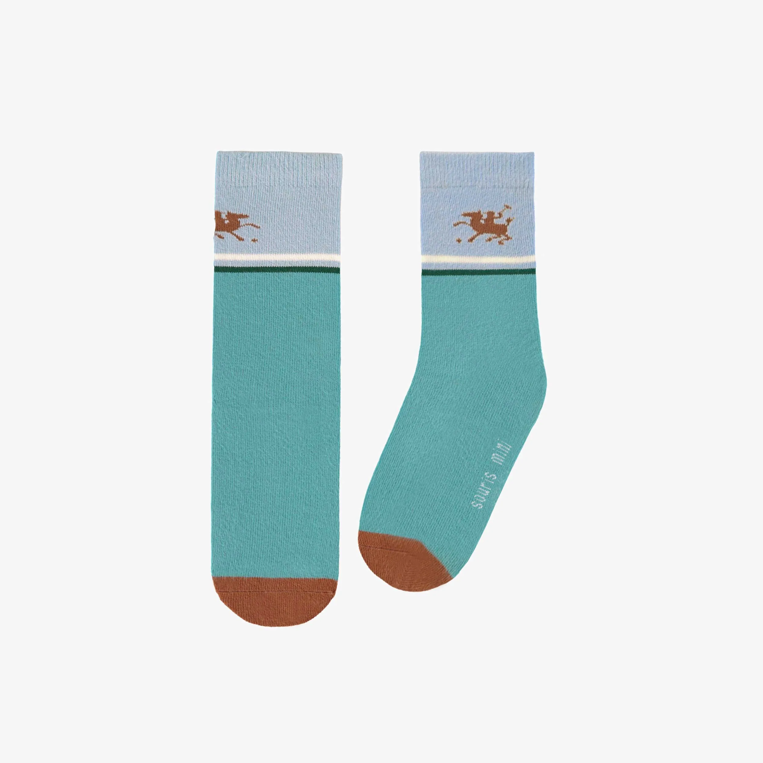 Chaussettes turquoise et bleu, enfant || Turquoise and blue socks, child