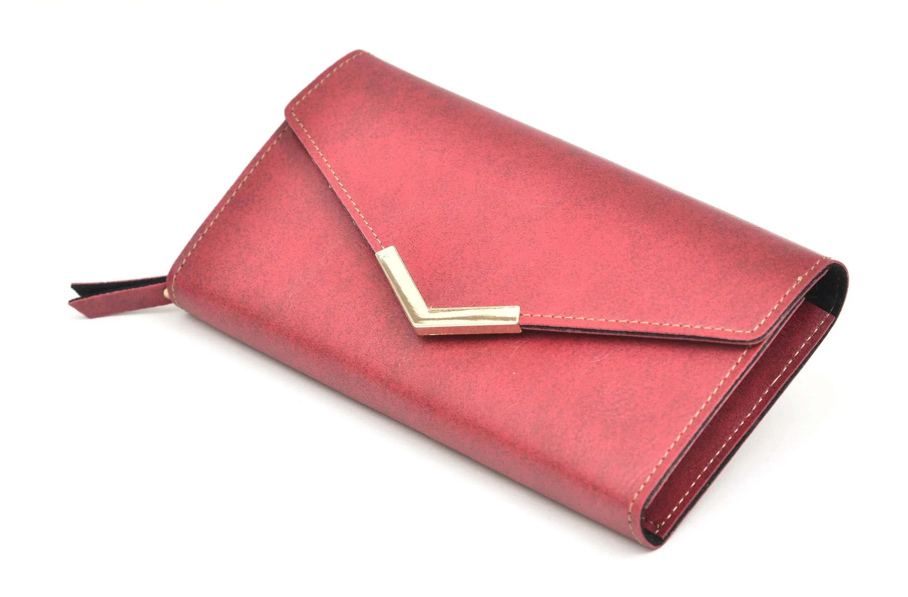 Classy Leather Customised Stylish Lady Wallet (Maroon)