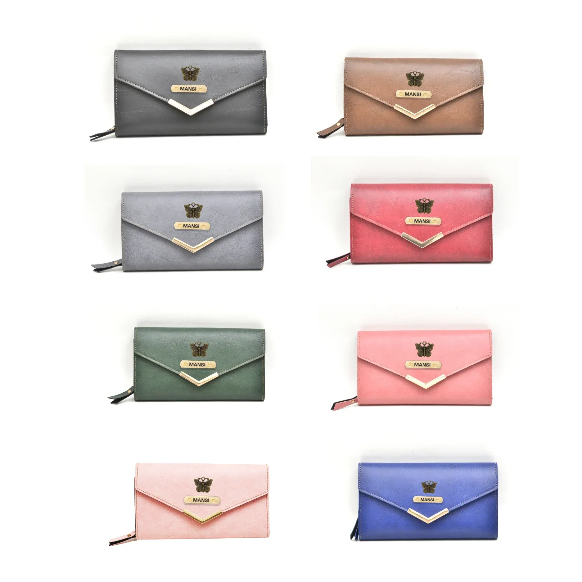 Classy Leather Customised Stylish Lady Wallet(Green)