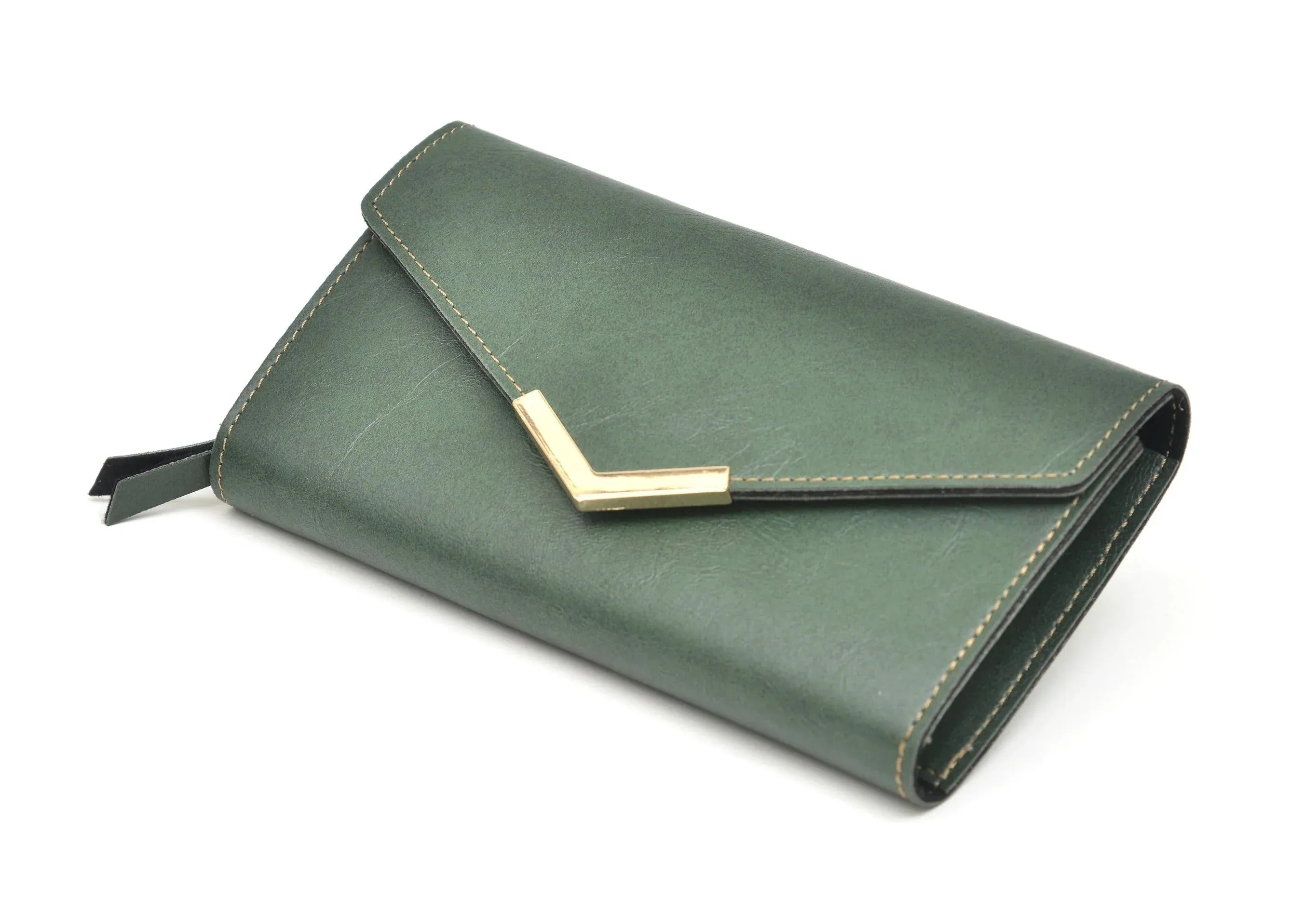 Classy Leather Customised Stylish Lady Wallet(Green)