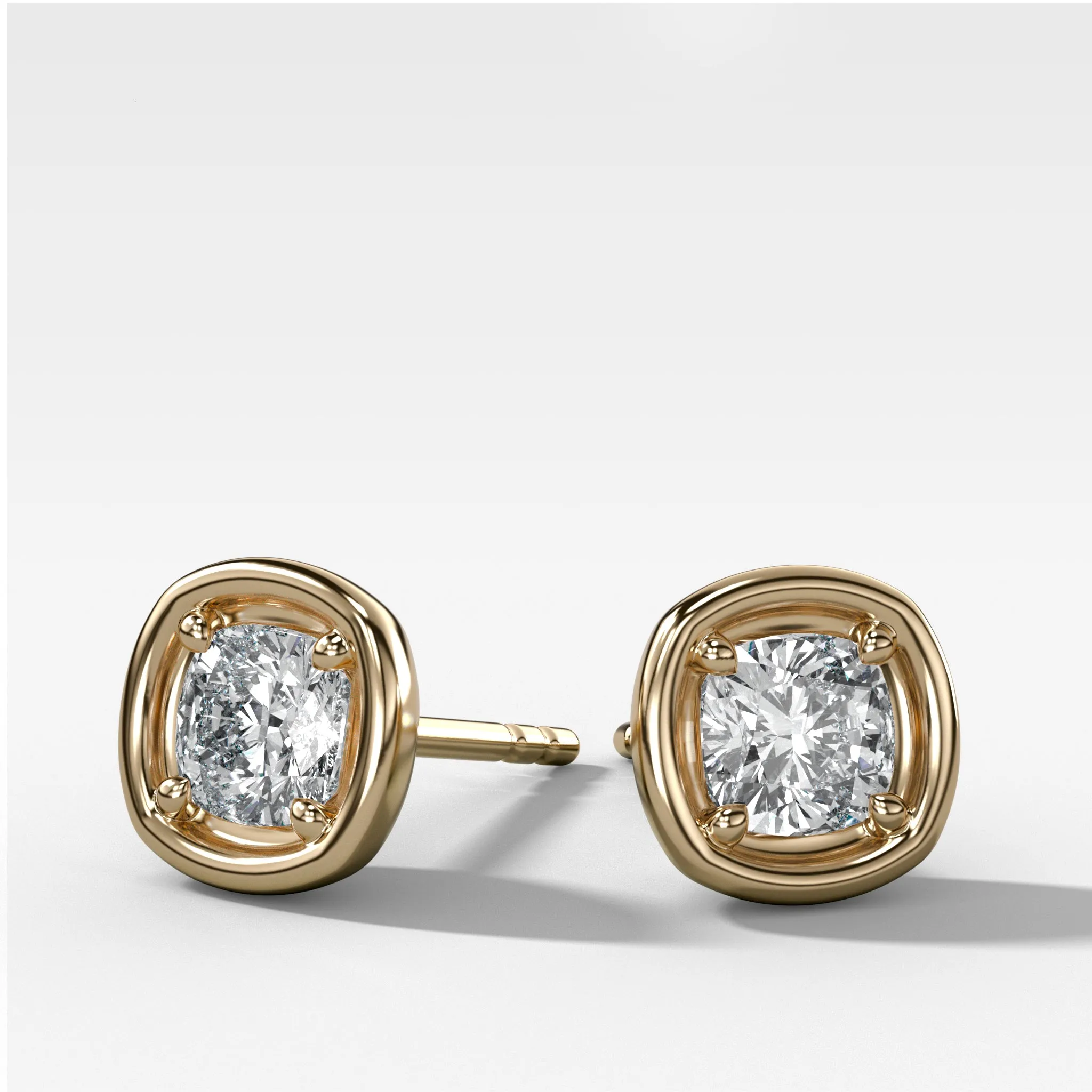 Club Stud Earring with Cushion Cuts