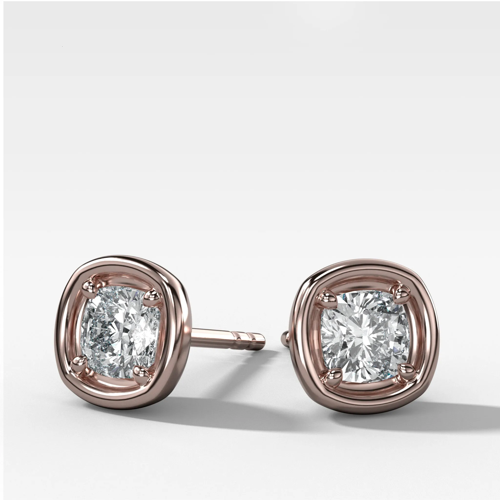 Club Stud Earring with Cushion Cuts