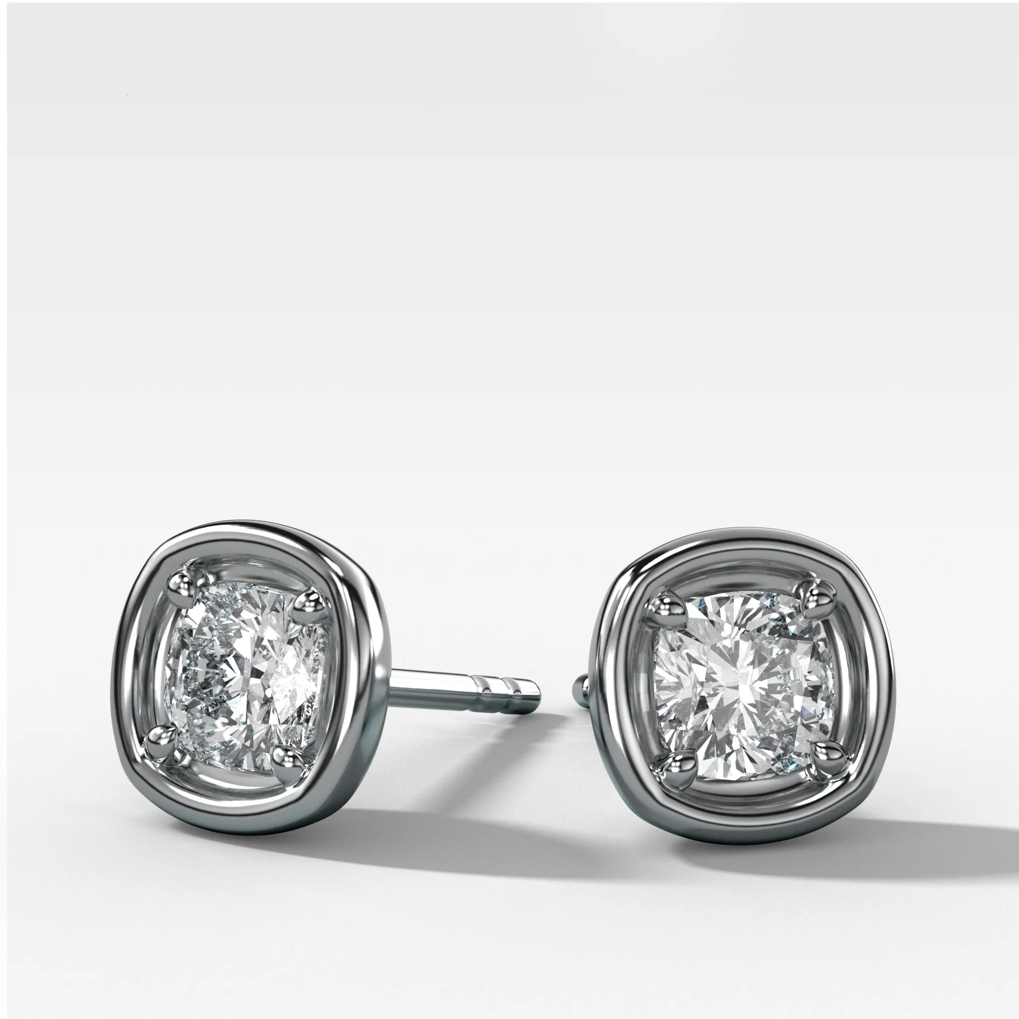 Club Stud Earring with Cushion Cuts